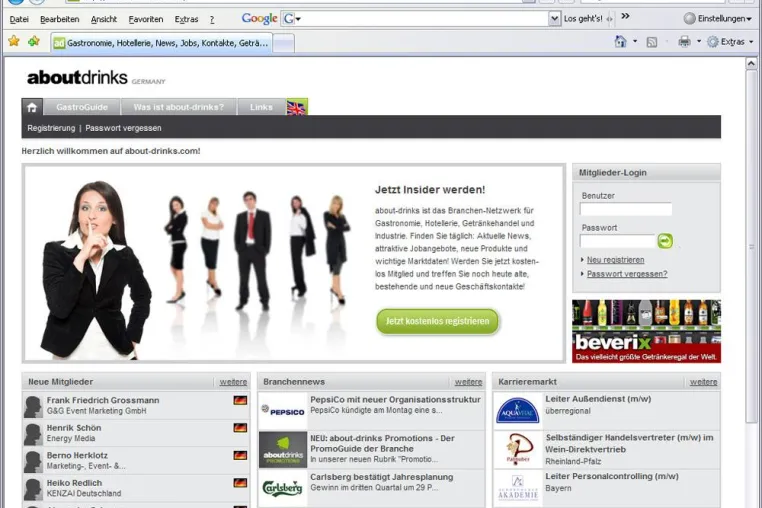 about-drinks auf Erfolgskurs: Online-Portal begrüßt sein 6.666 Mitglied Bild: about-drinks auf Erfolgskurs: Online-Portal begrüßt sein 6.666 Mitglied