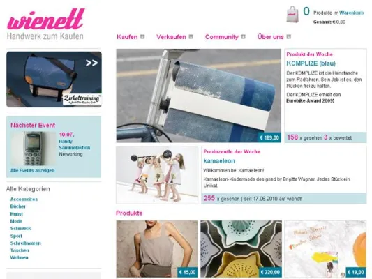 Bild: wienett.com - Neuer Online Marktplatz für Handwerk und Design gestartet