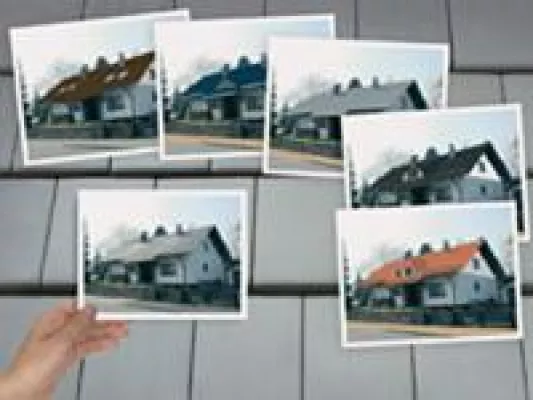 Bild: Fotomontage zeigt, ob das neue Dach zum Haus passt