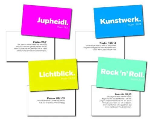Bild: Freche Schlagworte, knallige Farben und die Bibel - Wertvollwort
