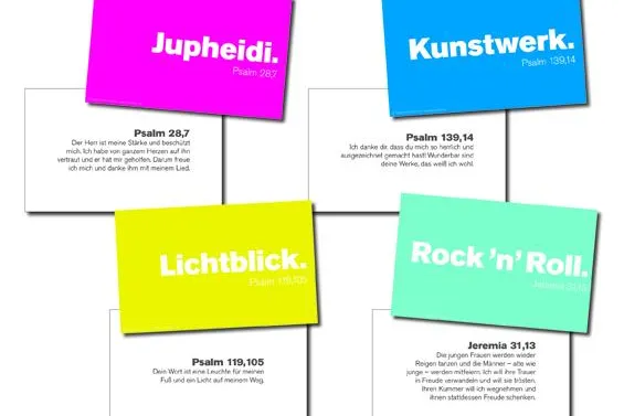 Bild: Freche Schlagworte, knallige Farben und die Bibel - Wertvollwort