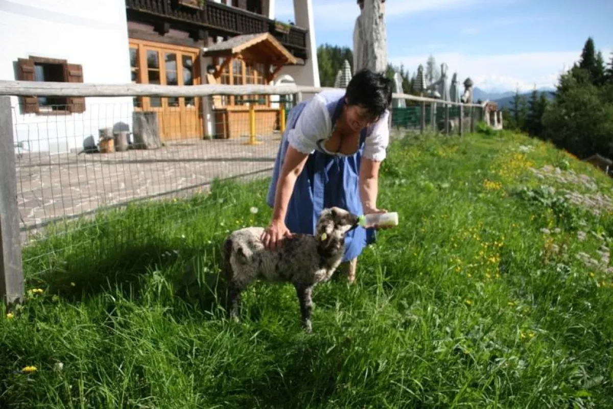 Heidi Radacher mit Ziege Winnie