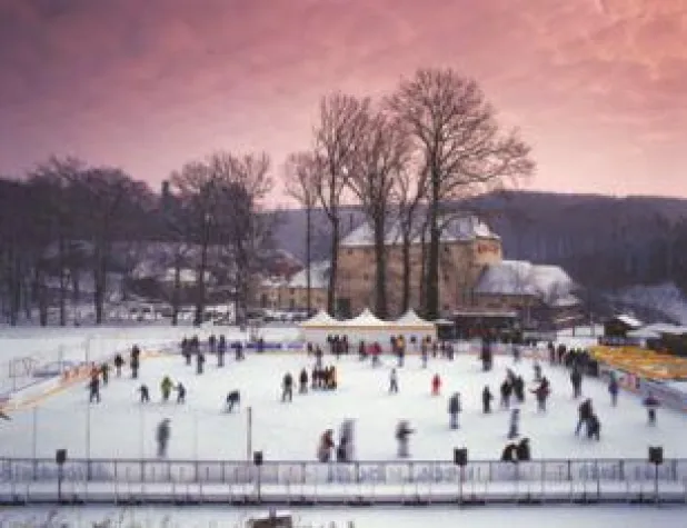 Bild: Eislauffest beim "E.ON Mitte Vertrieb Familientag" am 23. Februar 2013 auf der Hardenberg Eisbahn