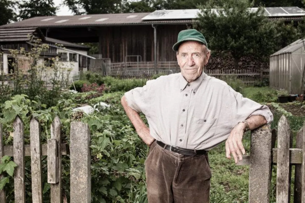 Karl Tress auf dem Steighof in Münsingen-Bichishausen, Foto: Demeter BW