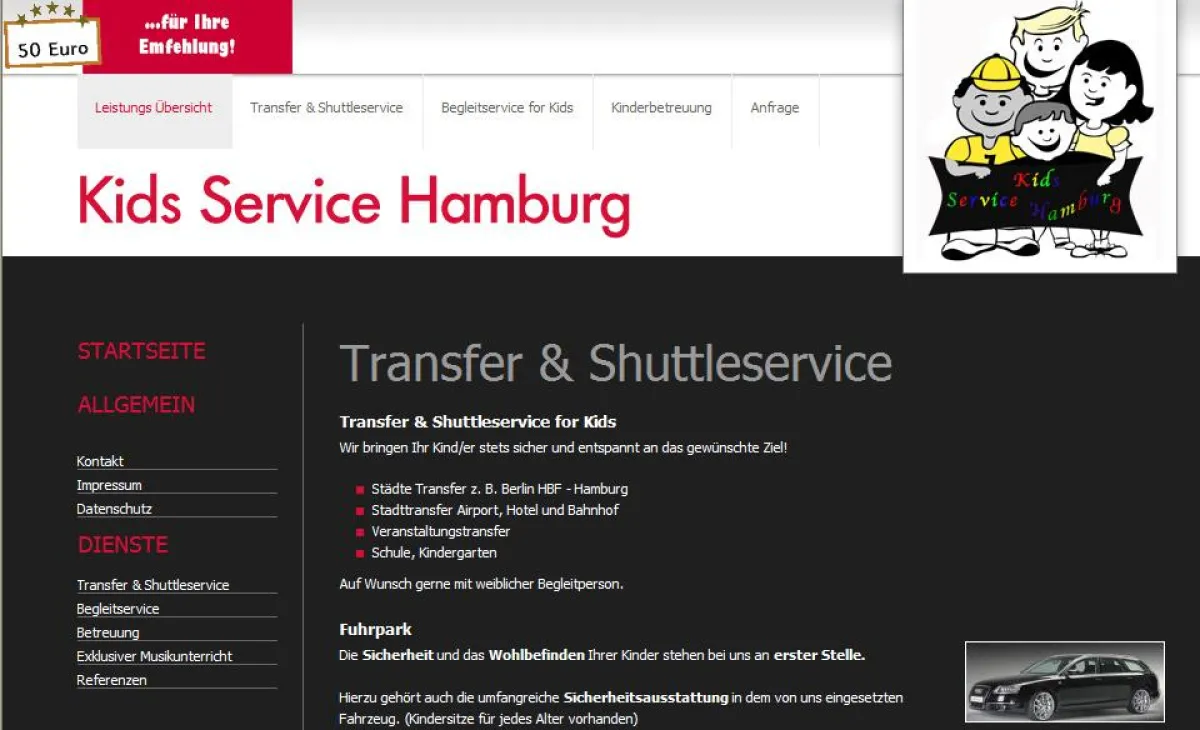 Kids-Service-Hamburg Exklusiver Escort und Shuttleservice für Kinder