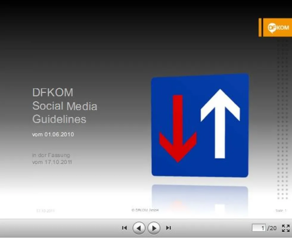DFKOM Social Media Guidelines auf Slideshare