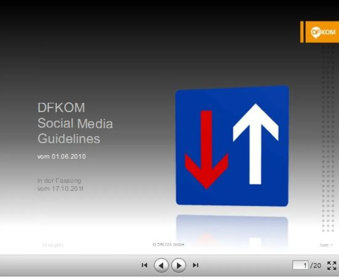 DFKOM Social Media Guidelines auf Slideshare