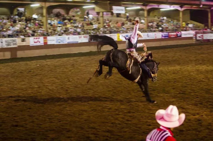 Bleibe oben, wenn Du kannst - Bei Rodeos in Colorado kommt authentische Wildwest-Stimmung auf Bild: Bleibe oben, wenn Du kannst - Bei Rodeos in Colorado kommt authentische Wildwest-Stimmung auf
