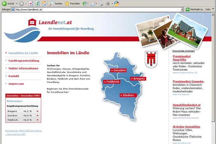 Bild: Neue Immobilienplattform speziell für Vorarlberg/Österreich: laendlenet.at jetzt online