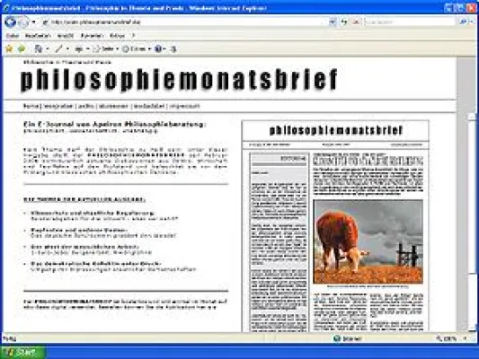 Bild: Philosophie im Netz - Bonner Agentur für Kommunikation und PR betreut Homepage des Philosophiemonatsbriefes