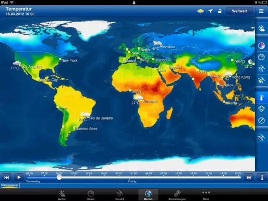 Bild: WeatherMaps – die neue Generation der Wetterdarstellung auf dem iPad. Ab heute in WeatherPro