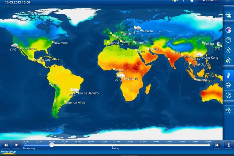 Bild: WeatherMaps – die neue Generation der Wetterdarstellung auf dem iPad. Ab heute in WeatherPro