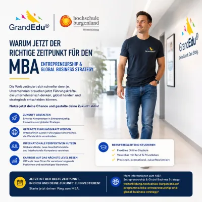 Bild: Jetzt statt irgendwann: Warum der MBA Entrepreneurship und Global Business Strategy für Fachwirte!