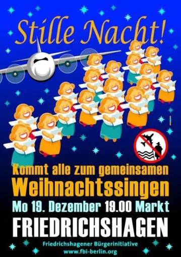 Größter Weihnachts-Protestchor der Welt gegen Fluglärm Bild: Größter Weihnachts-Protestchor der Welt gegen Fluglärm