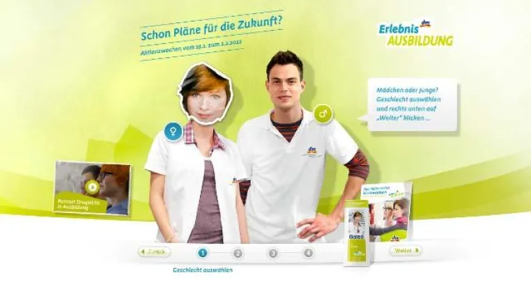 Bild: Weitclick bringt Erlebnis Ausbildung für dm-drogerie markt online