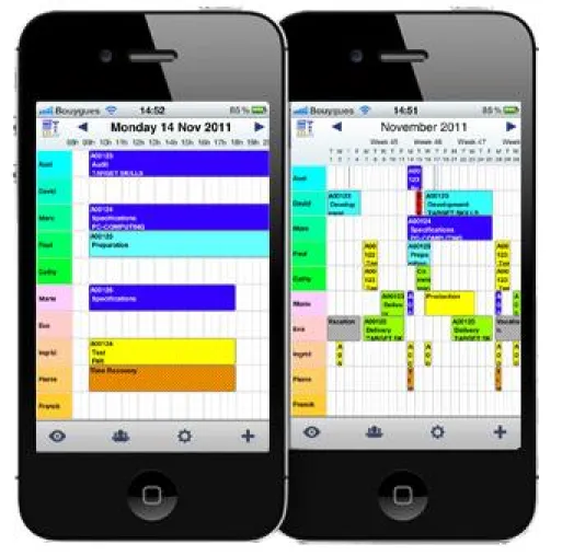 Bild: Projekt- und Ressourcenplanung PlanningPME mit kostenloser APP für iPhone und iPad