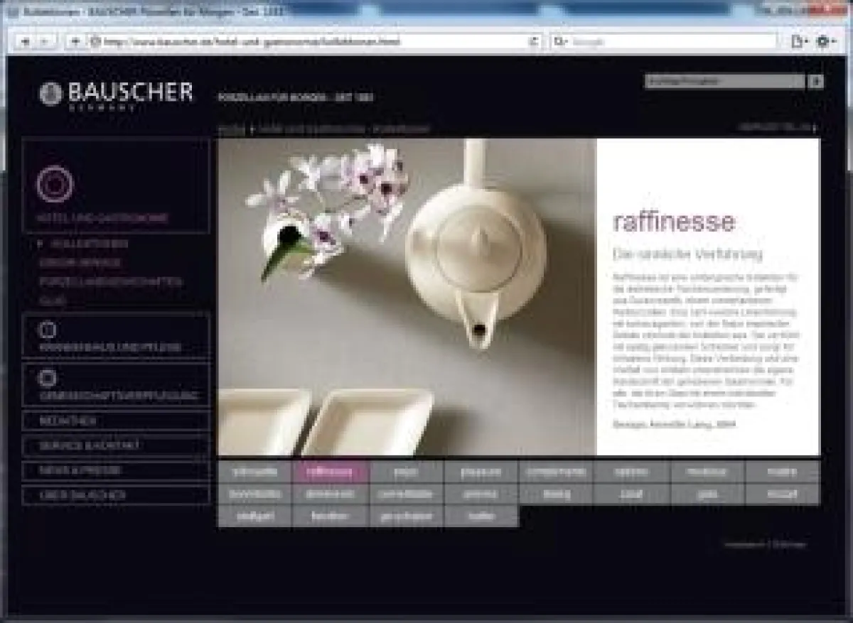 Kollektionsübersicht Bauscher