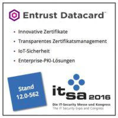 Bild: Entrust Datacard auf der it-sa 2016