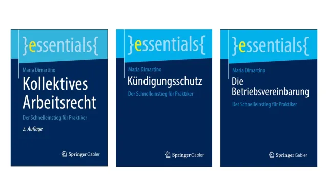 Bild: Praxisreihe zum Arbeitsrecht von Maria Dimartino bei Springer Gabler erschienen