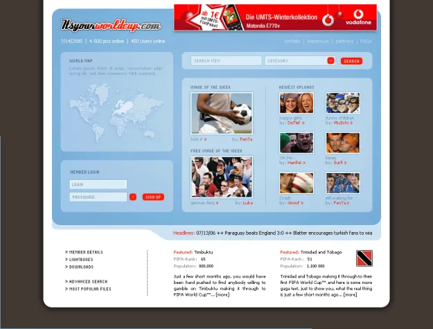 WM - Bildportal von Fans fürs Fans (Diplomprojekt) Bild: WM - Bildportal von Fans fürs Fans (Diplomprojekt)
