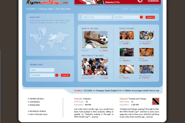 Bild: WM - Bildportal von Fans fürs Fans (Diplomprojekt)