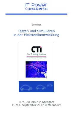 Bild: Neues Seminar „Testen und Simulieren in der Elektronikentwicklung“