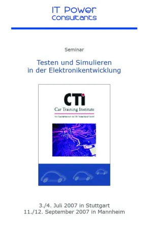 Bild: Neues Seminar „Testen und Simulieren in der Elektronikentwicklung“