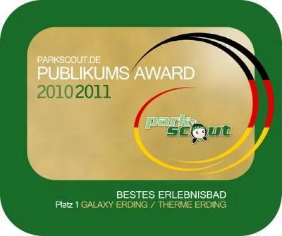 GALAXY ERDING gewinnt PARKSCOUT AWARD „Bestes Erlebnisbad“ Bild: GALAXY ERDING gewinnt PARKSCOUT AWARD „Bestes Erlebnisbad“