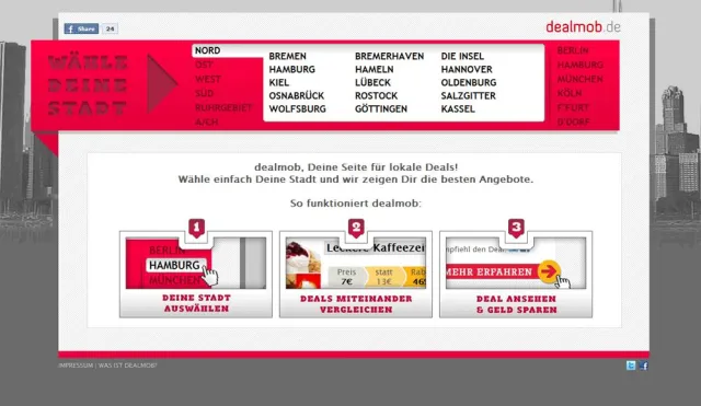 Bild: Dealmob aggregiert lokale Gruppenkaufangebote im Groupon Stil