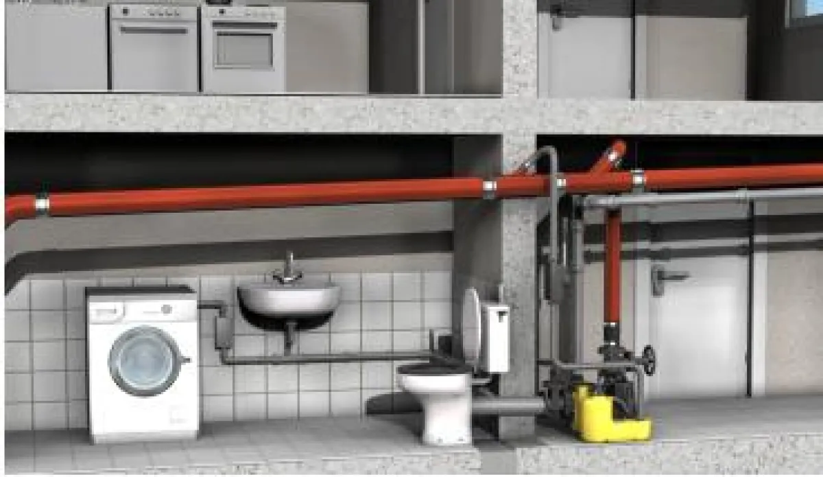 Rückstausicherung mittels Jung Pumpen Hebeanlagen