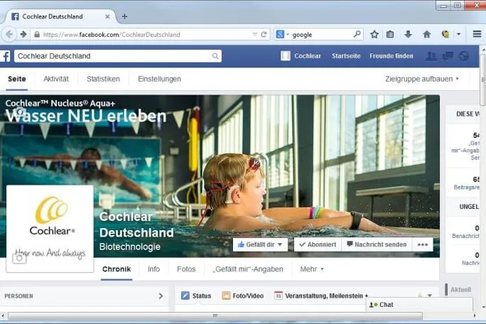 Bild: Facebook und Twitter: Cochlear Deutschland baut Aktivitäten im Bereich Social Media aus