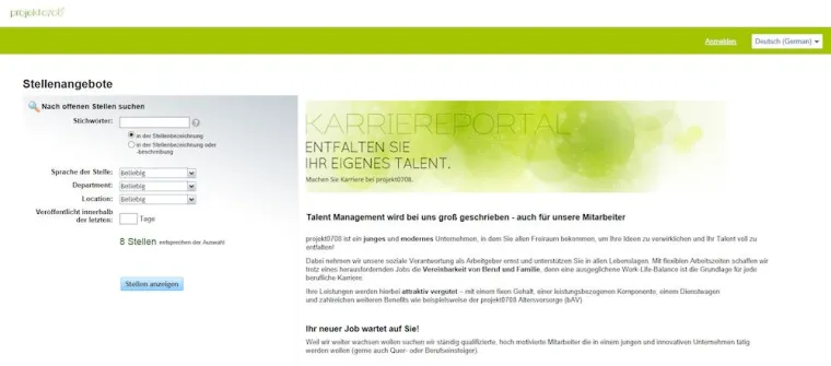 Bild: projekt0708 optimiert eigenes Recruiting mit Lösung von SuccessFactors