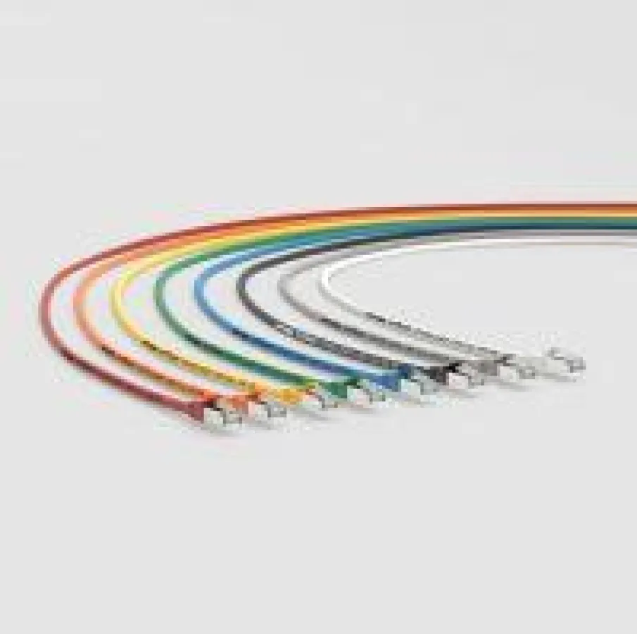 Die ETHERLINE® LAN Cat. 6A Patchcords sind in verschiedenen Farben erhältlich