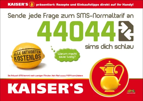 Bild: KAISER’S präsentiert - Kochrezepte und Einkaufstipps direkt aufs Handy mit der 44044
