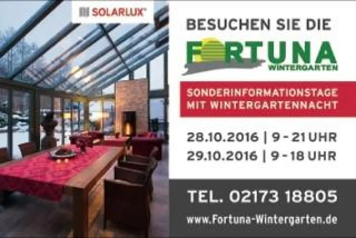 Bild: Sonderinformationstage mit Wintergartennacht im Rheinland