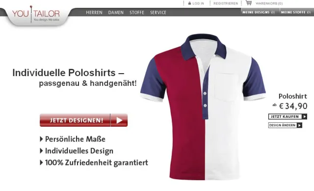 Bild: YOUTAILOR präsentiert: Quadrillionen individuelle Poloshirts nach Maß