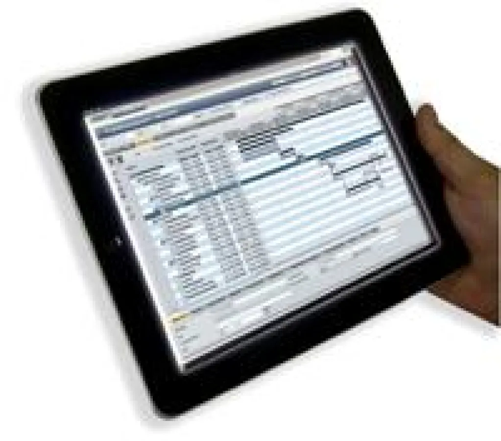 CANIAS ERP läuft auch auf dem iPad - hier zu sehen das Projektmanagement-Modul der Version 6.03
