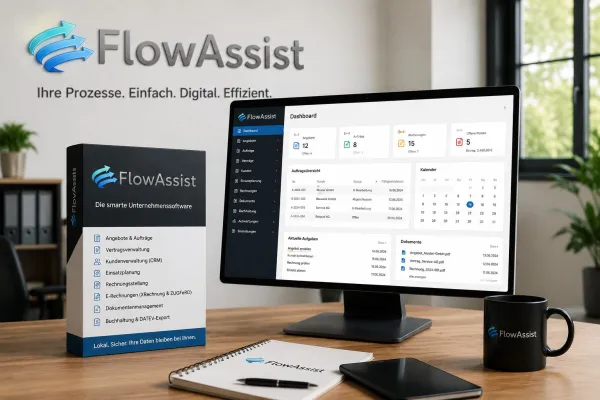 Bild: XFlowAssist vereint Auftragsmanagement, E-Rechnung und Buchhaltung in einer lokalen Plattform