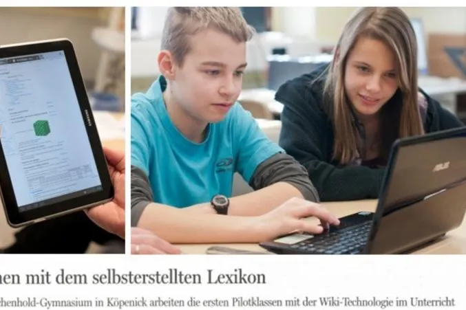 Wiki-Technologie in der Schule begeistert Lehrer, Eltern und Schüler Bild: Wiki-Technologie in der Schule begeistert Lehrer, Eltern und Schüler