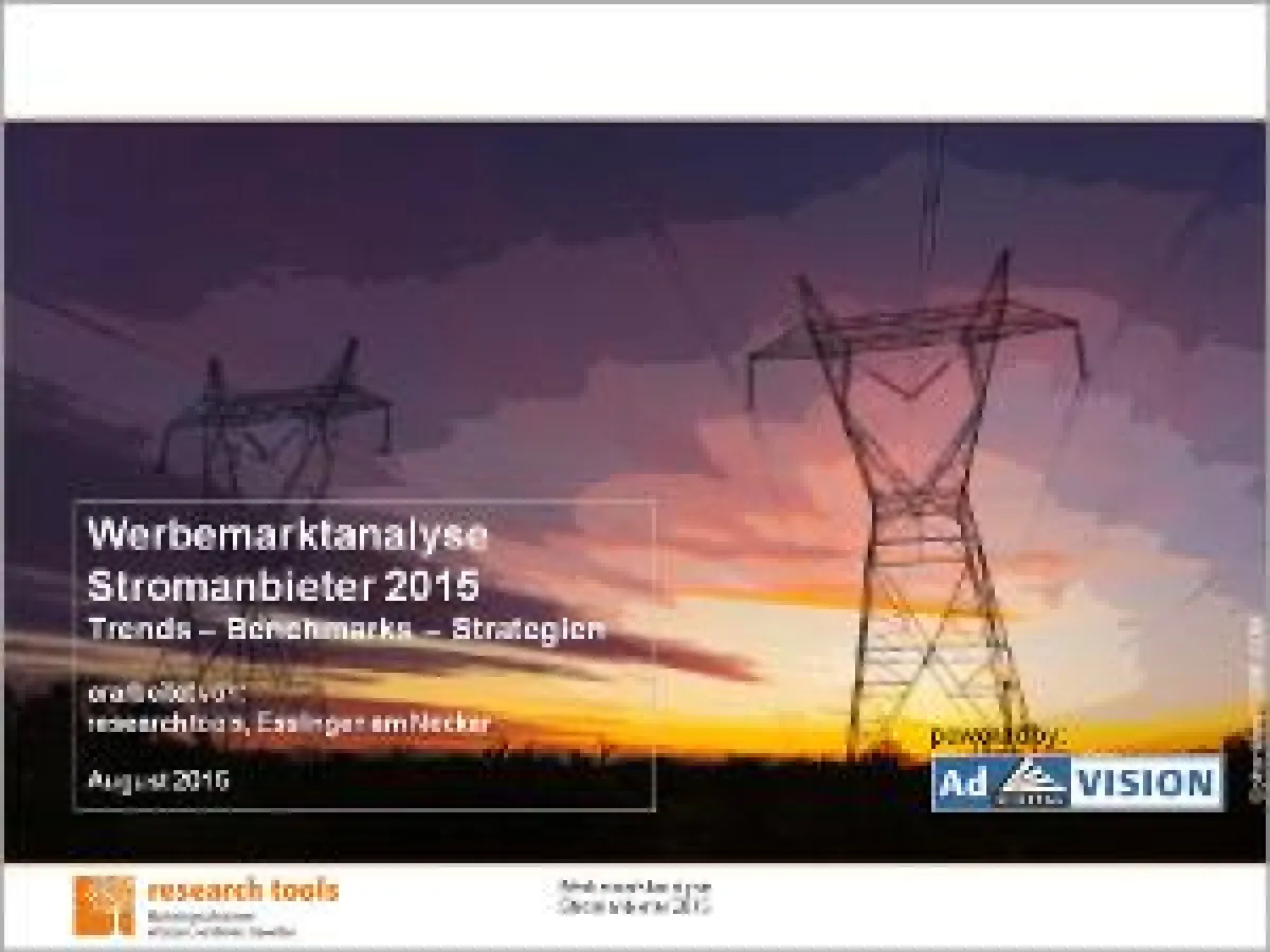 Werbemarktanalyse Stromanbieter 2015