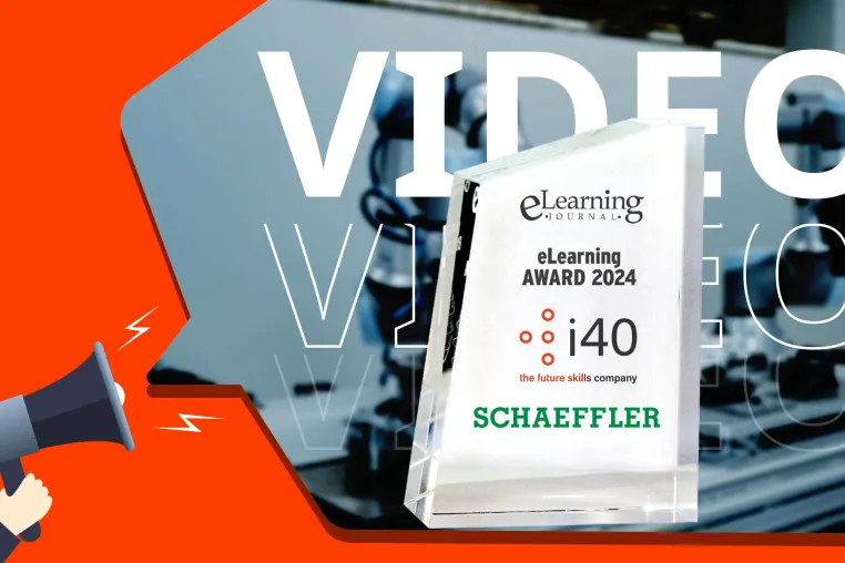Weltweites Video-basiertes Training für Digitalisierung von i40 und Schaeffler gewinnt eLearning Award 2024 Bild: Weltweites Video-basiertes Training für Digitalisierung von i40 und Schaeffler gewinnt eLearning Award 2024