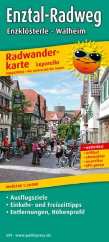 Radwanderkarte Enztal