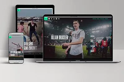 Bild: Anstoß für Julian Draxler Website