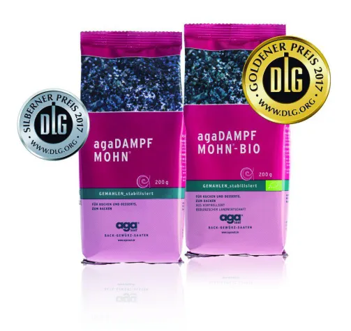 Bild: DLG-Prämierung für agaDAMPFMOHN® - Kleinpackungen