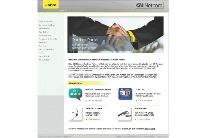 Neuer Auftritt für Partner Portal von GN Netcom Bild: Neuer Auftritt für Partner Portal von GN Netcom