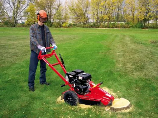 Bild: Handliche Fräse zur Baumstumpf-Entfernung