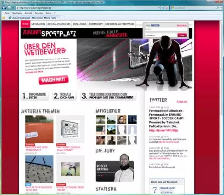 Bild: Neu, informativ, interaktiv:erhard-sport.com - Neue Seiten von Erhard Sport im Internet