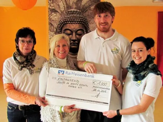 Bild: Reha-Train, das Fitness- und Gesundheitszentrum in Marktheidenfeld spendet 1.000 €