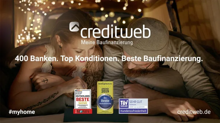 Bild: TV-Start ab 06. Februar 2020 - creditweb geht mit der #myhome-Kampagne on air