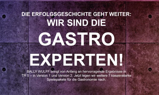 Bild: Attraktive TR 5 Gastro-Neuerscheinungen – BALLY WULFF offeriert neue Spielevielfalt für die Gastronomie